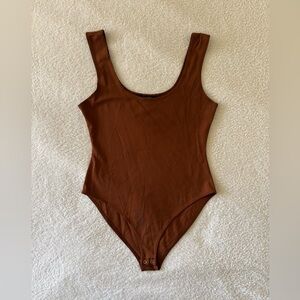 Forever 21 Women’s Solid Color Brown Bodysuit Size Medium